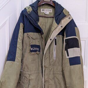 Columbia Green Parka Full Zip Jacket Size L